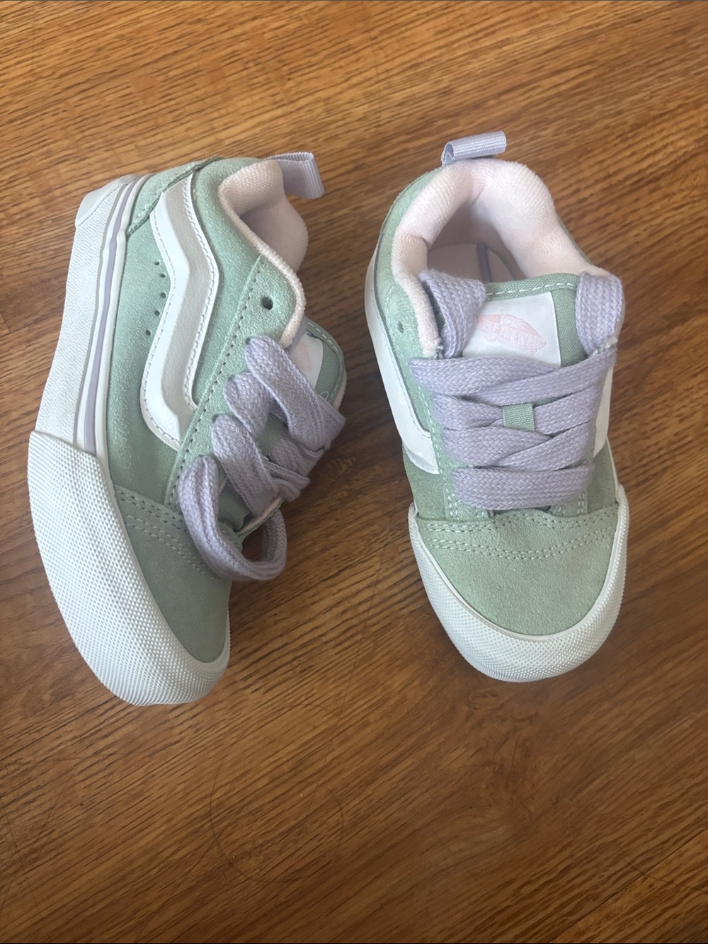 Vans Kids Mint Green & Lavender Lace Skate Sneakers